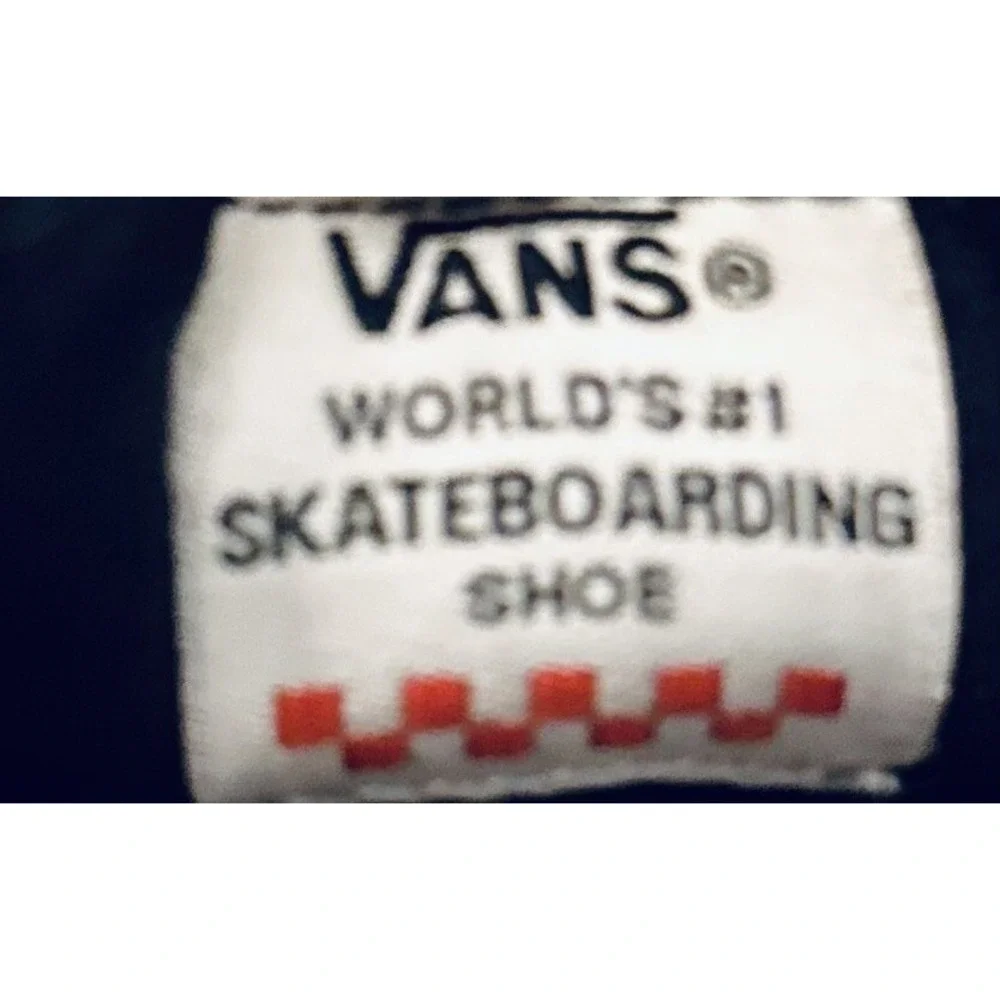 Size 6.5 Vans Off The Wall Skateboarding Sneakers Shoes‎ Black White Low Top